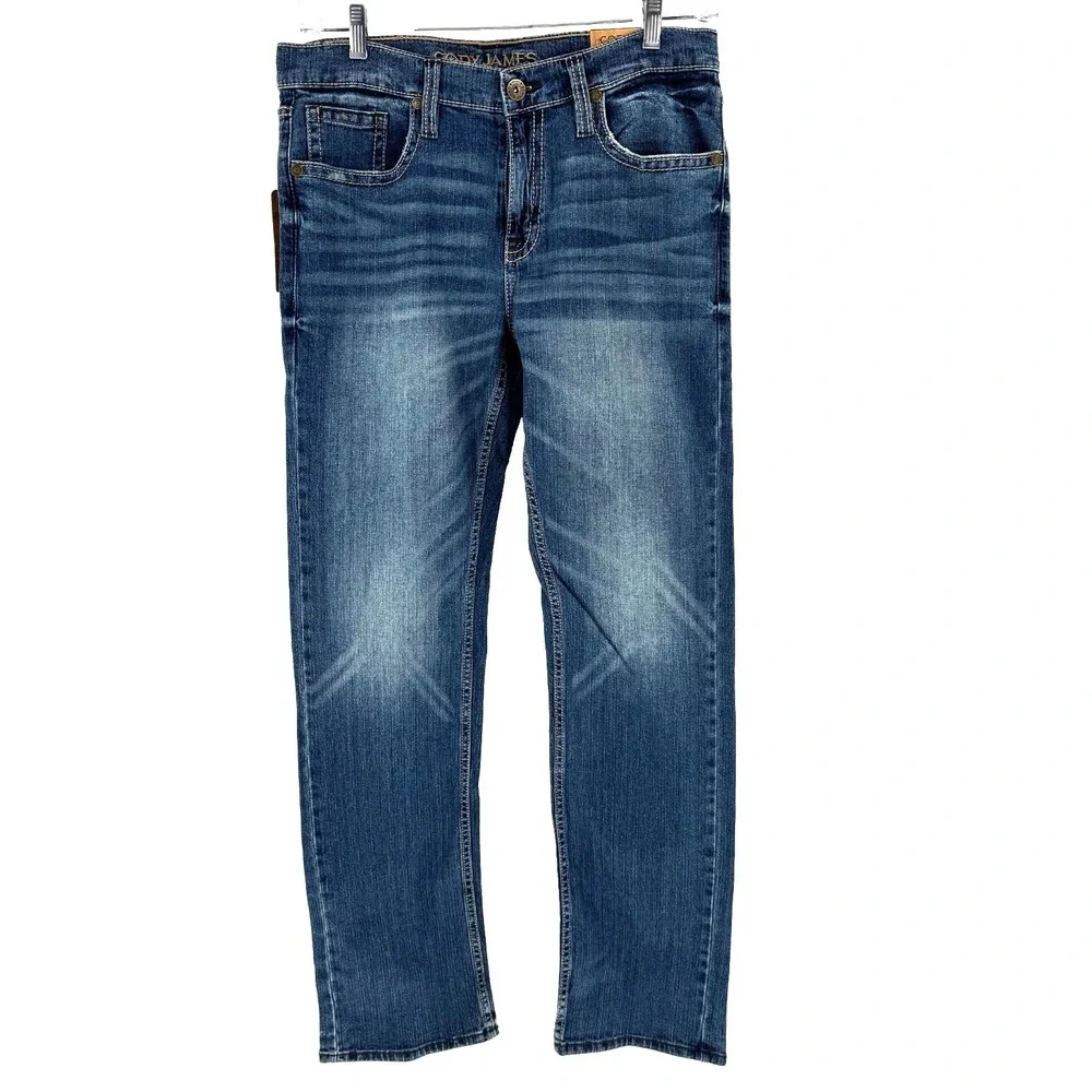 NEW Cody James Men's Slim‎ Straight Jeans 32X34 Roan Wash Western Rodeo Cowboy